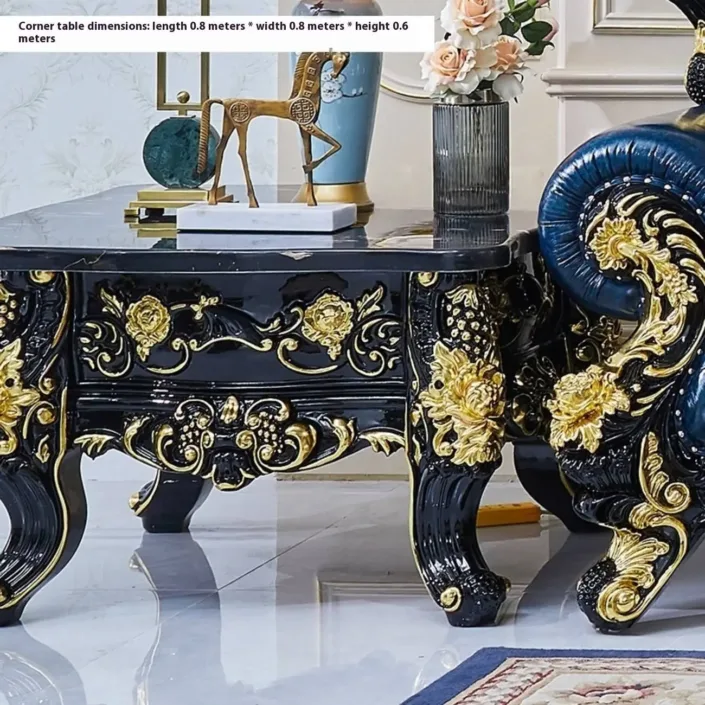 Globe Furnishings - European Style First Layer Cowhide Palace Villa Sofa Globe Furnishings - European Style First Layer Cowhide Palace Villa Sofa