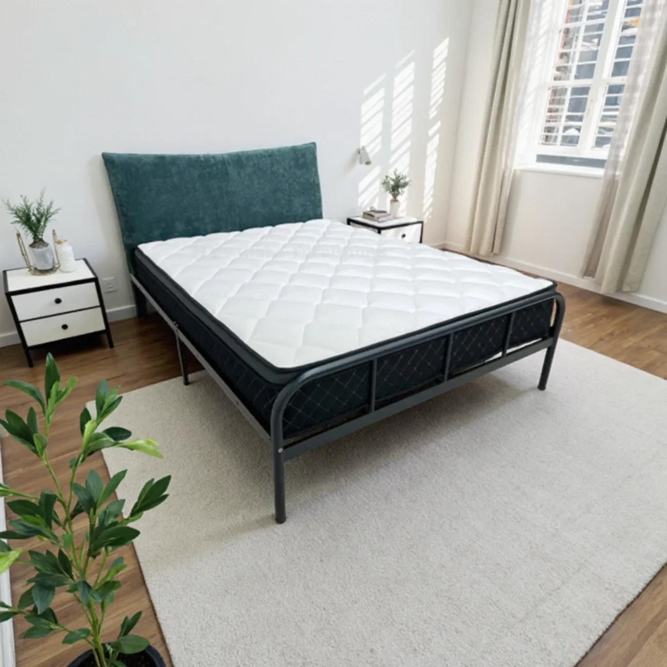 主图3 Globe Furnishings - Nordic Style Comfortable Minimalist Double Bed