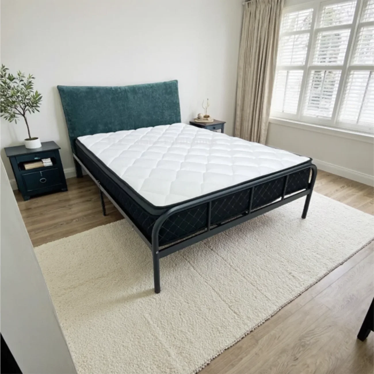 主图4 Globe Furnishings - Nordic Style Comfortable Minimalist Double Bed
