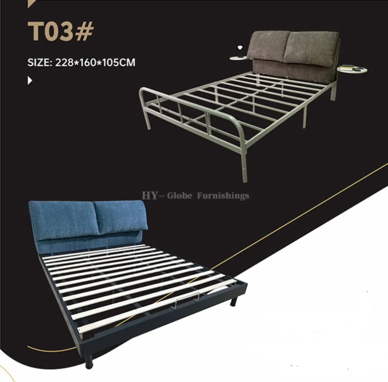 Globe Furnishings - Popular Comfortable Nordic Minimalist Bed