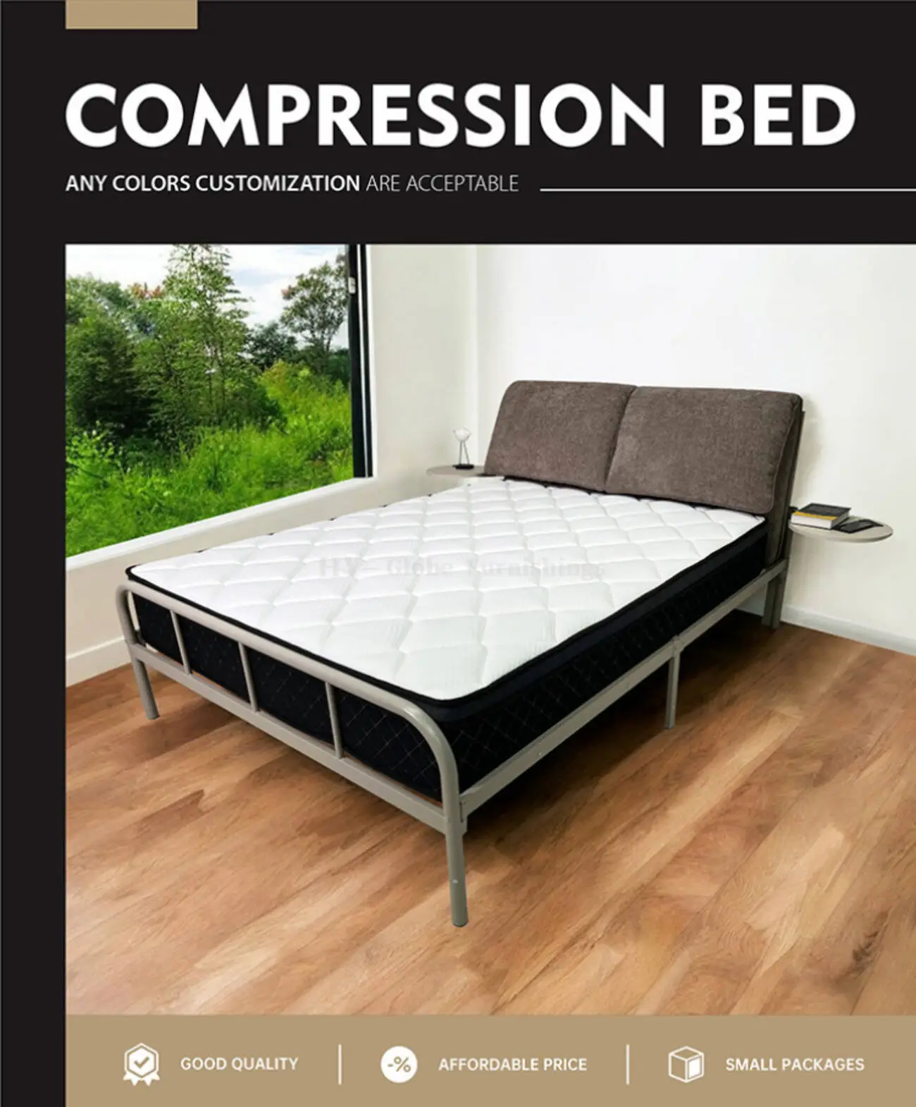 Globe Furnishings - Popular Comfortable Nordic Minimalist Bed