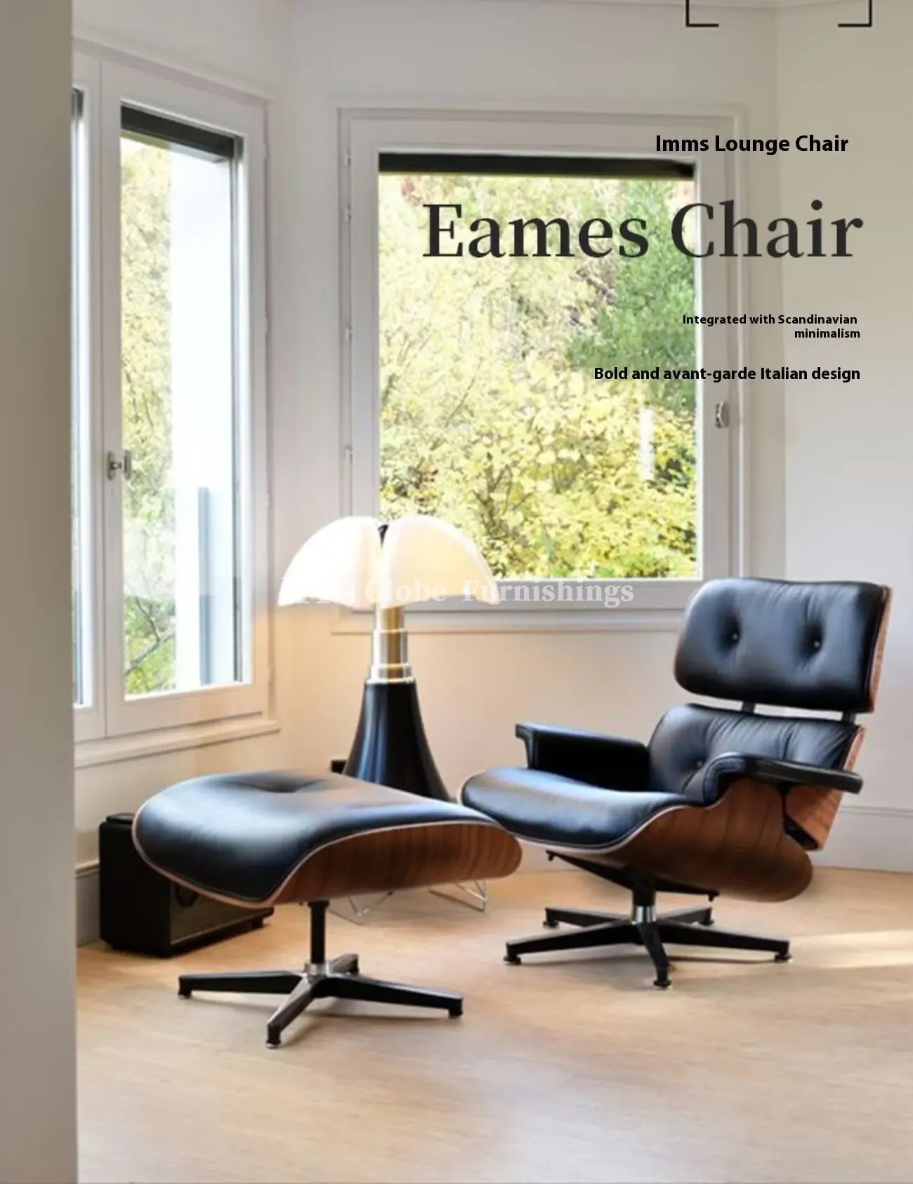 Globe Furnishings - Eames Leather Lounge Chair