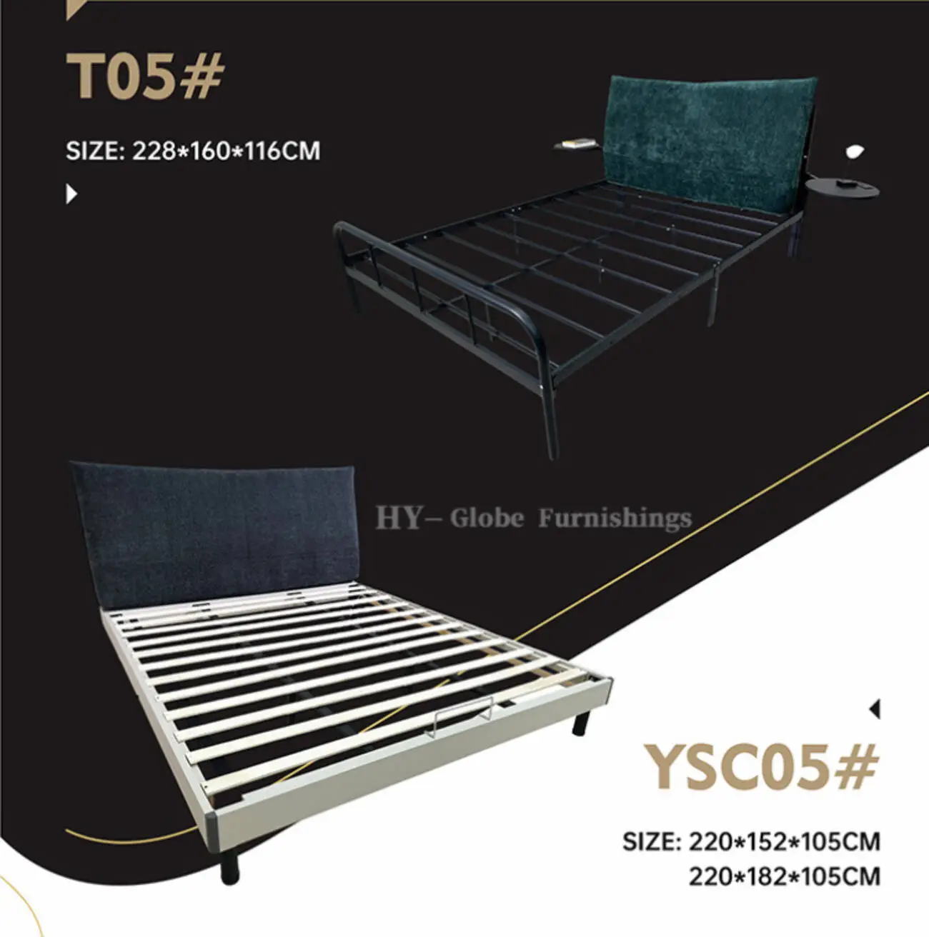 Globe Furnishings - Nordic-Style Minimalist Upholstered Bed