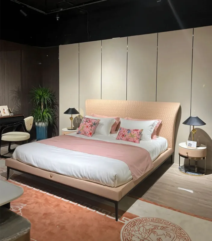Globe Furnishings - Versace Genuine Leather Princess Bed Globe Furnishings - Versace Genuine Leather Princess Bed
