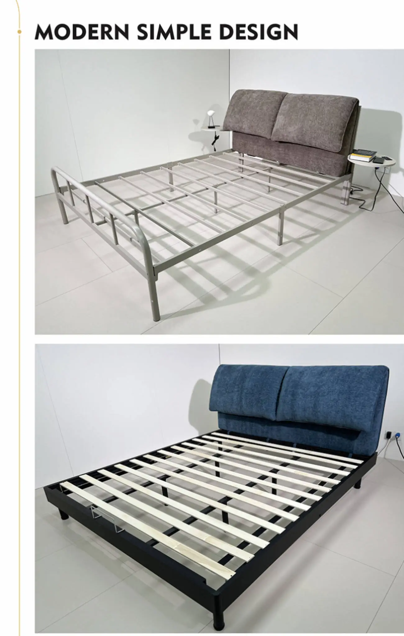Globe Furnishings - Popular Comfortable Nordic Minimalist Bed