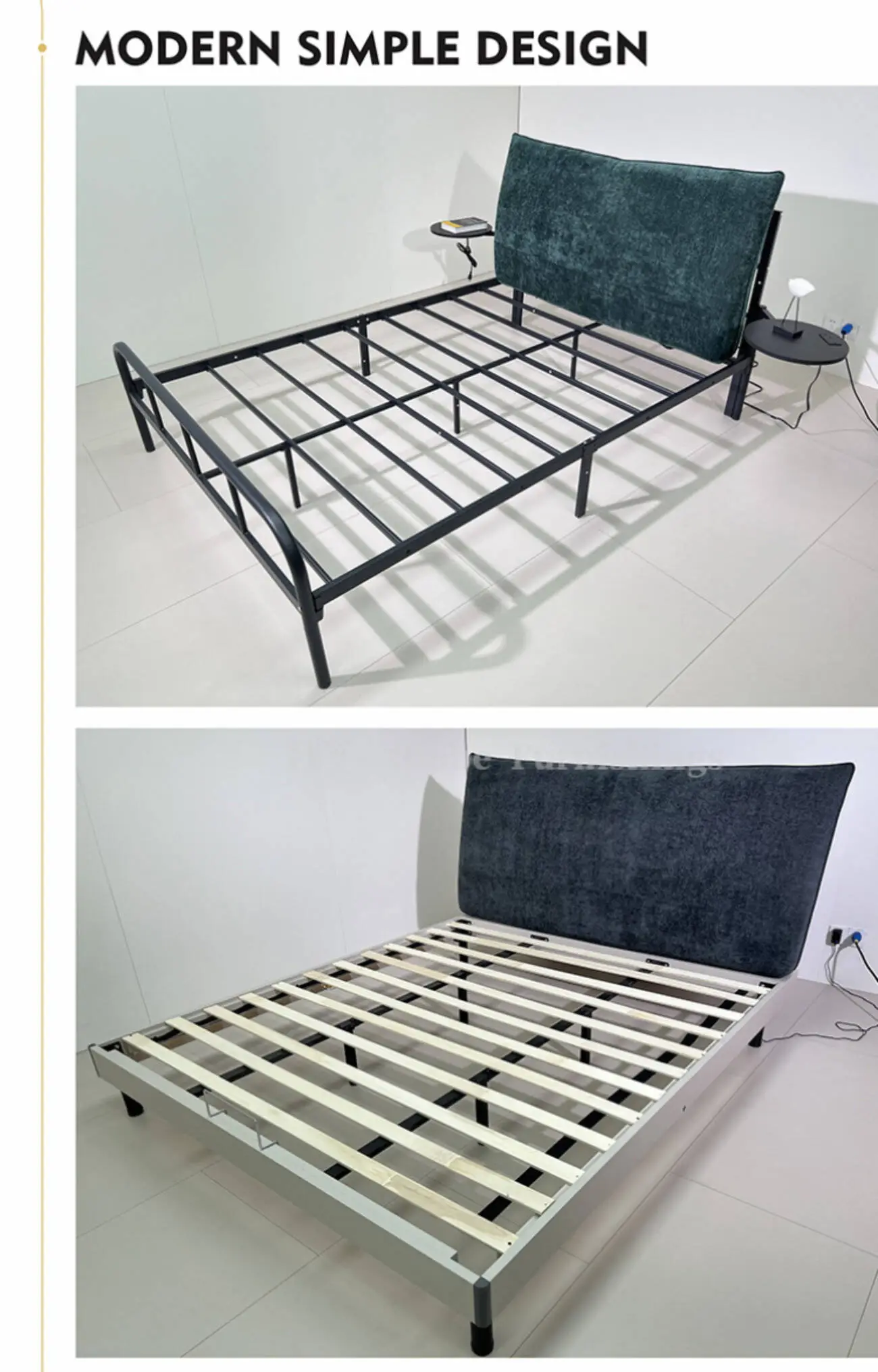 Globe Furnishings - Nordic-Style Minimalist Upholstered Bed
