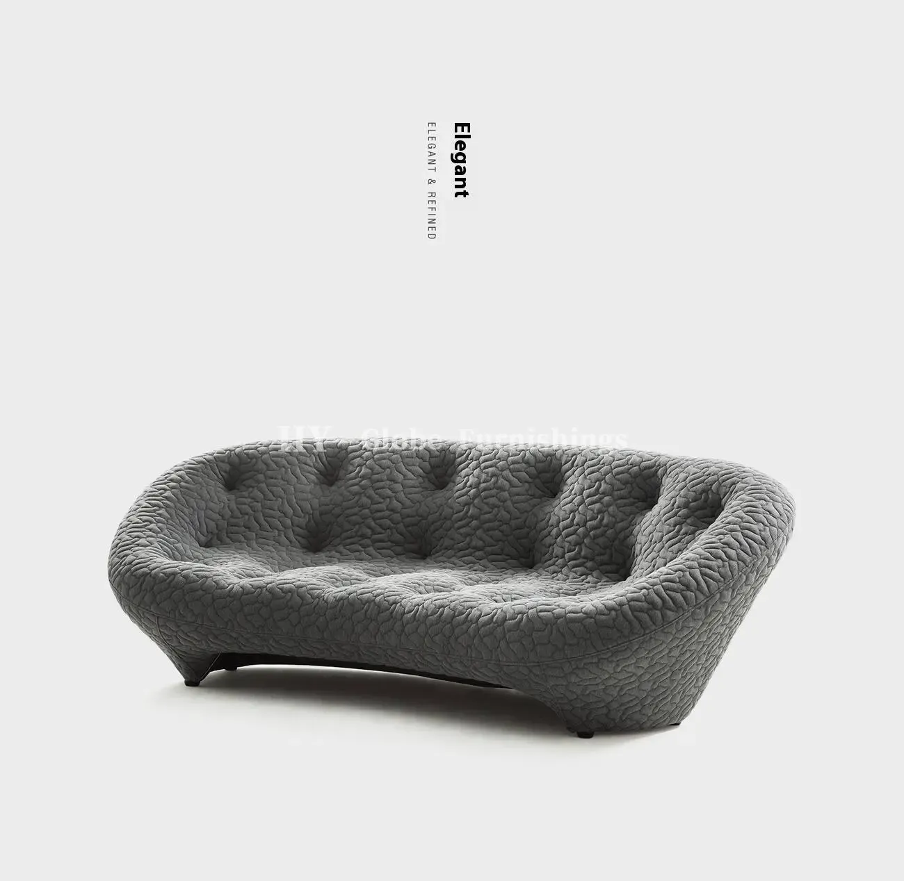 Globe Furnishings - Italian Minimalist Shell Sofa