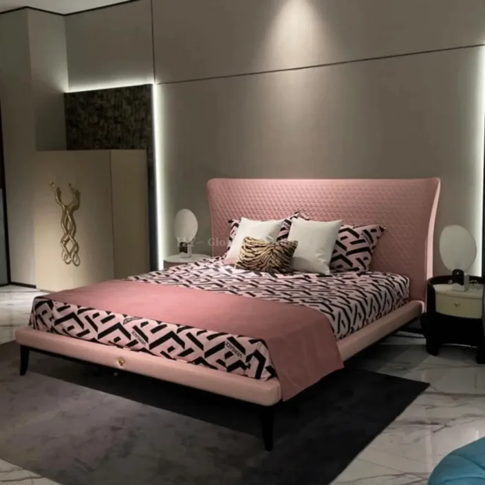 Globe Furnishings - Versace Genuine Leather Princess Bed Globe Furnishings - Versace Genuine Leather Princess Bed