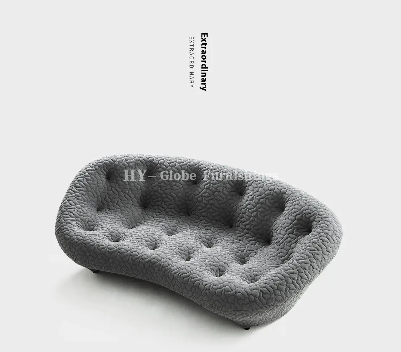 Globe Furnishings - Italian Minimalist Shell Sofa