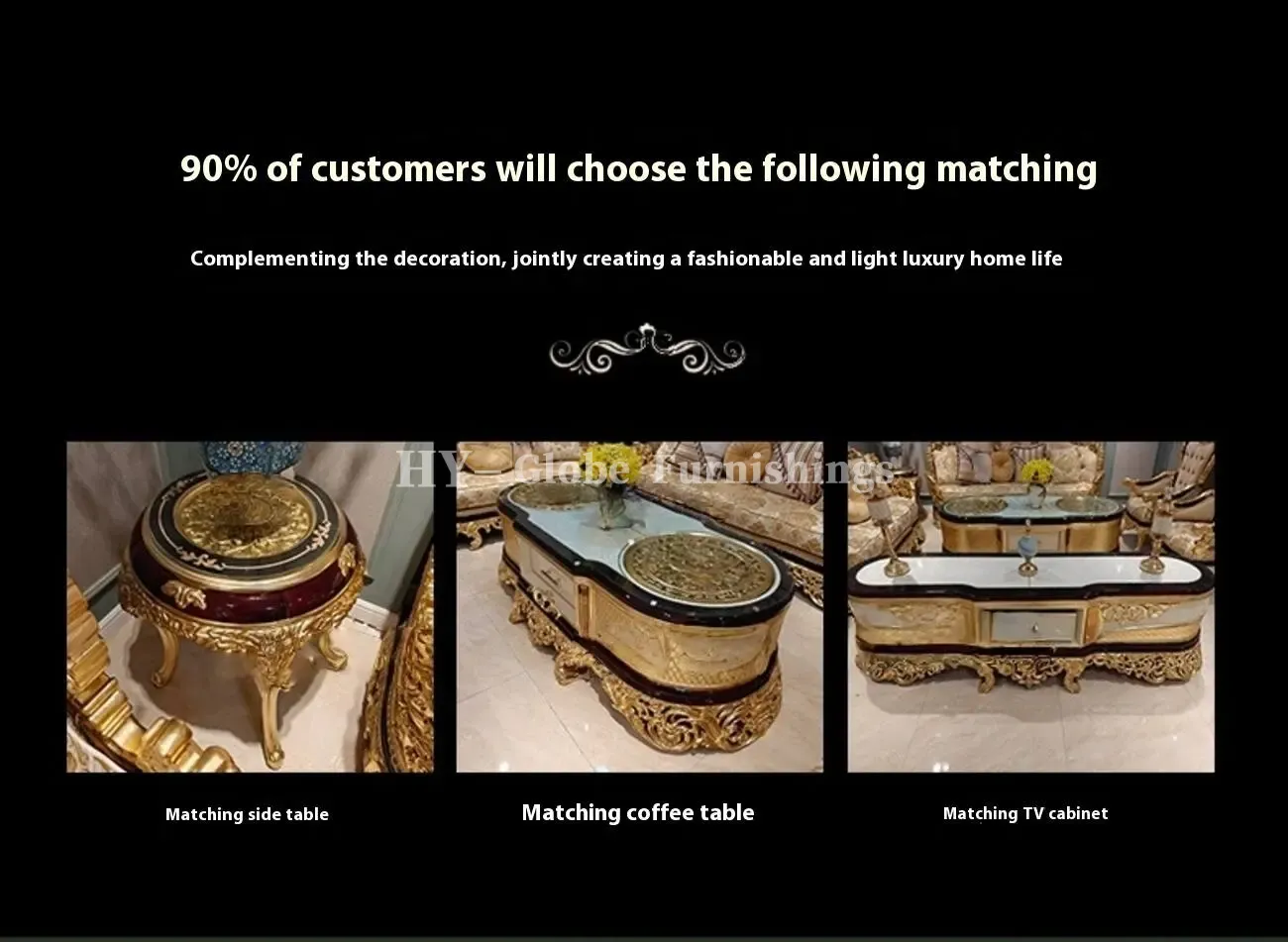 Globe Furnishings - French Court Luxury Villa Sofa