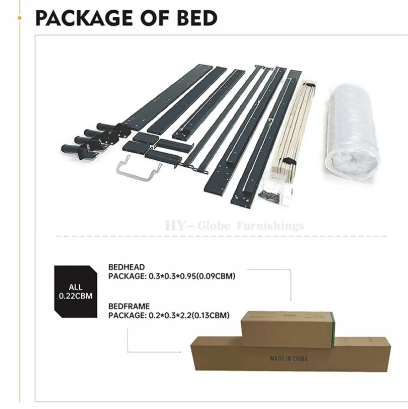 Globe Furnishings - Popular Comfortable Nordic Minimalist Bed