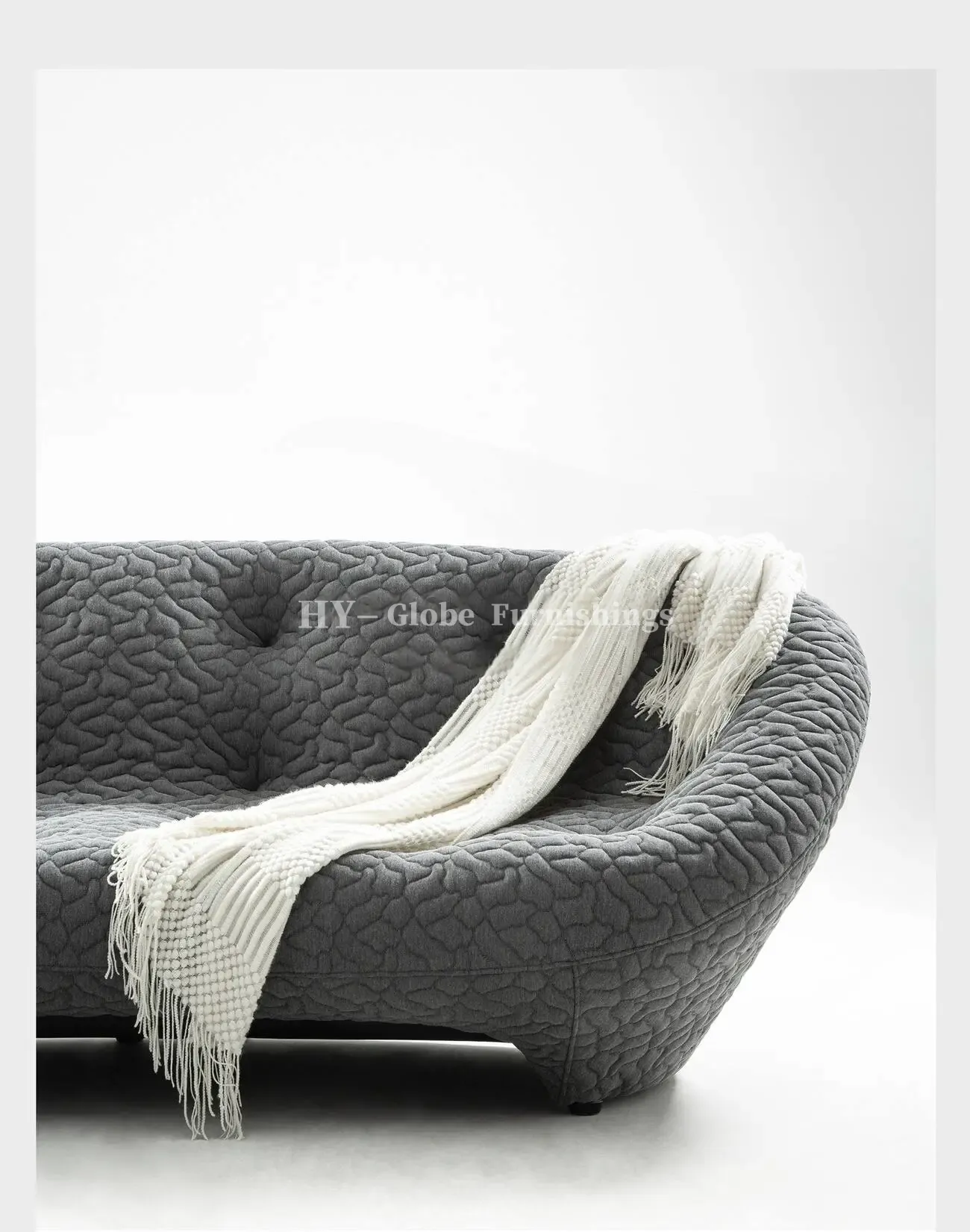 Globe Furnishings - Italian Minimalist Shell Sofa