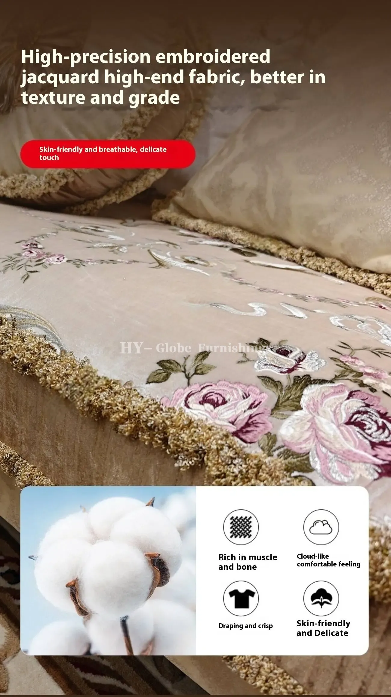 Globe Furnishings - French Court Luxury Villa Sofa