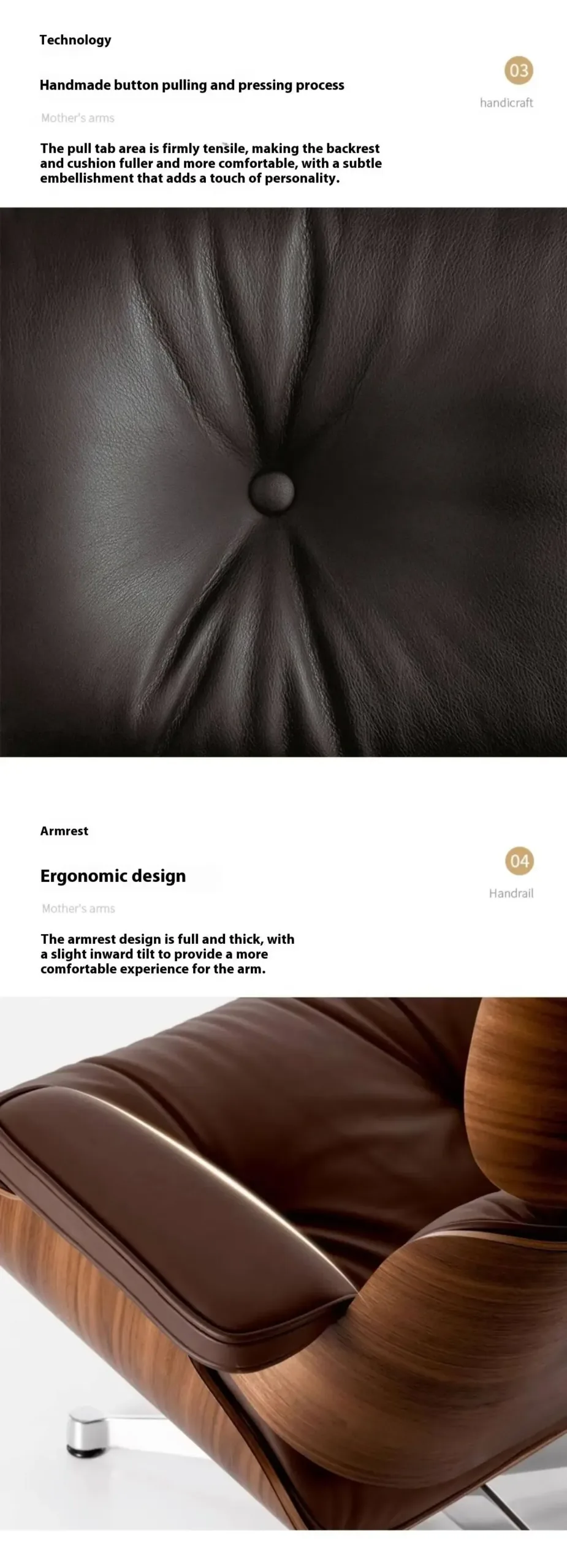 Globe Furnishings - Eames Leather Lounge Chair