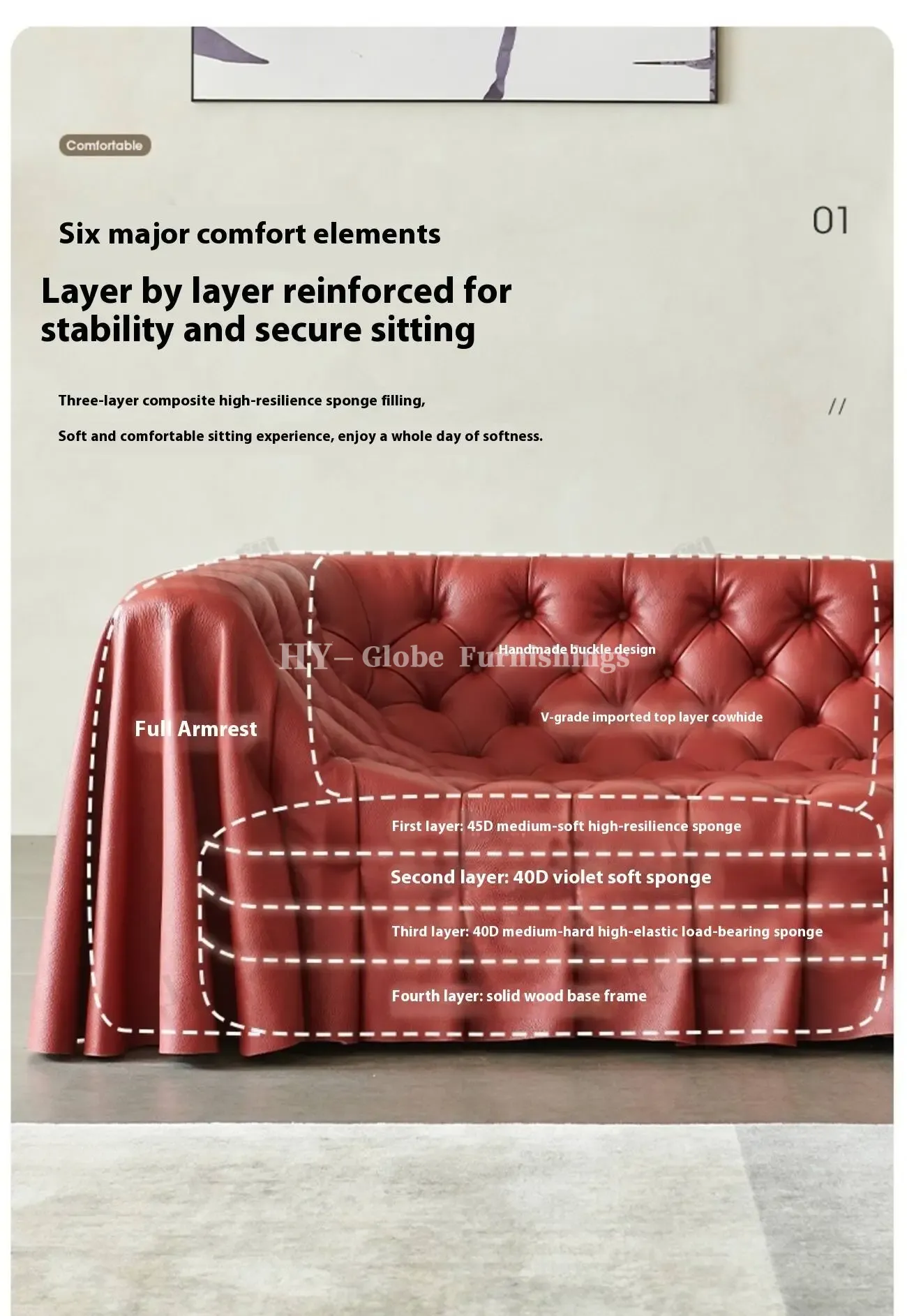 Globe Furnishings - Bohemian Skirted Sofa