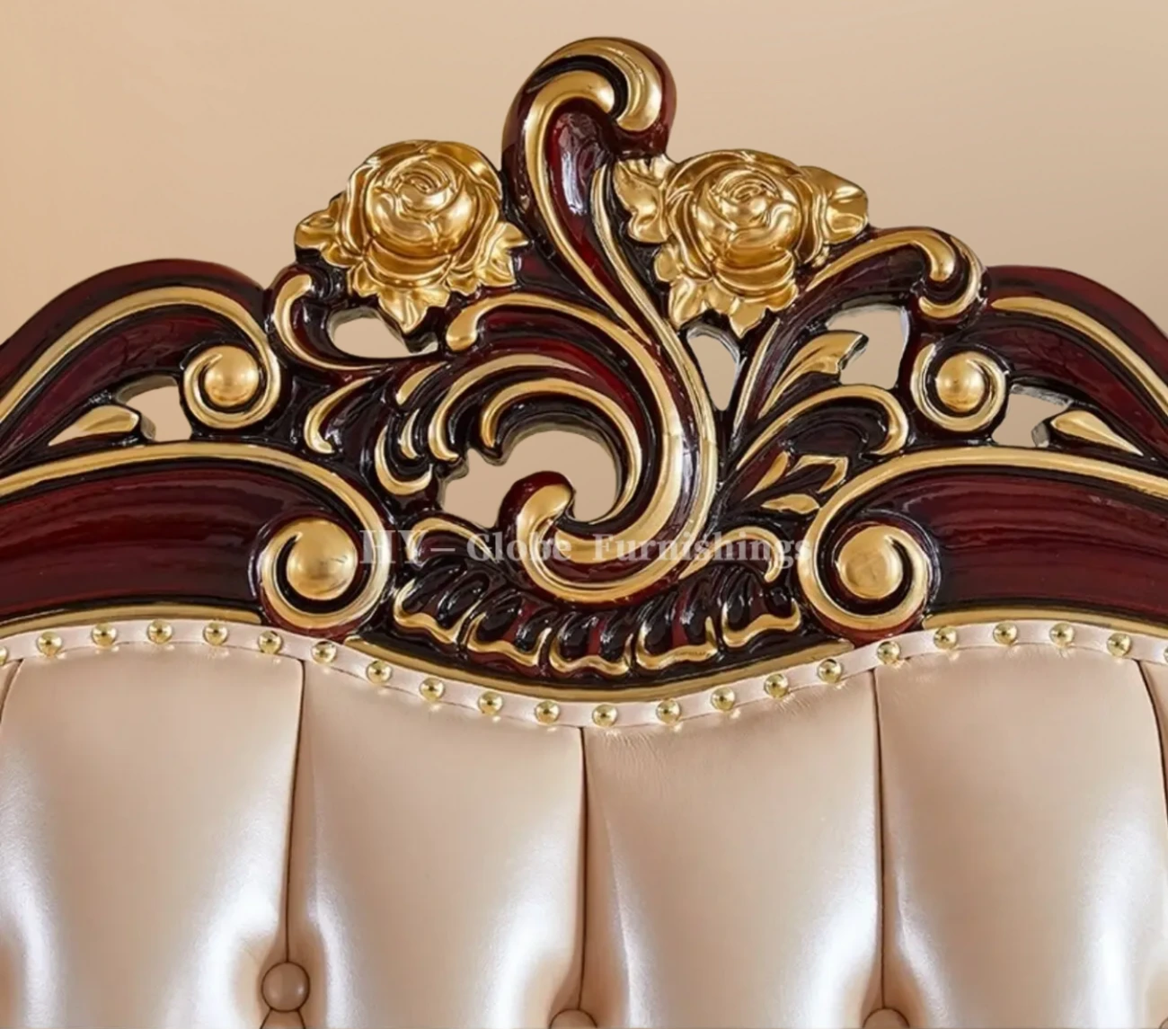 Globe Furnishings - European Classic Solid Wood Carved Villa Palace Sofa