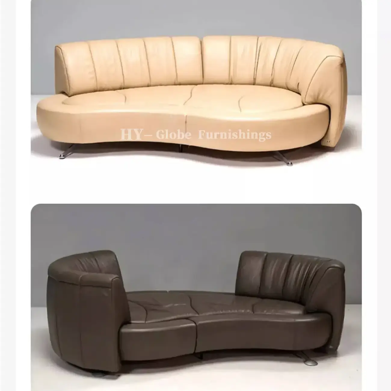 Globe Furnishings - Curved-Back Sliding Track Sofa
