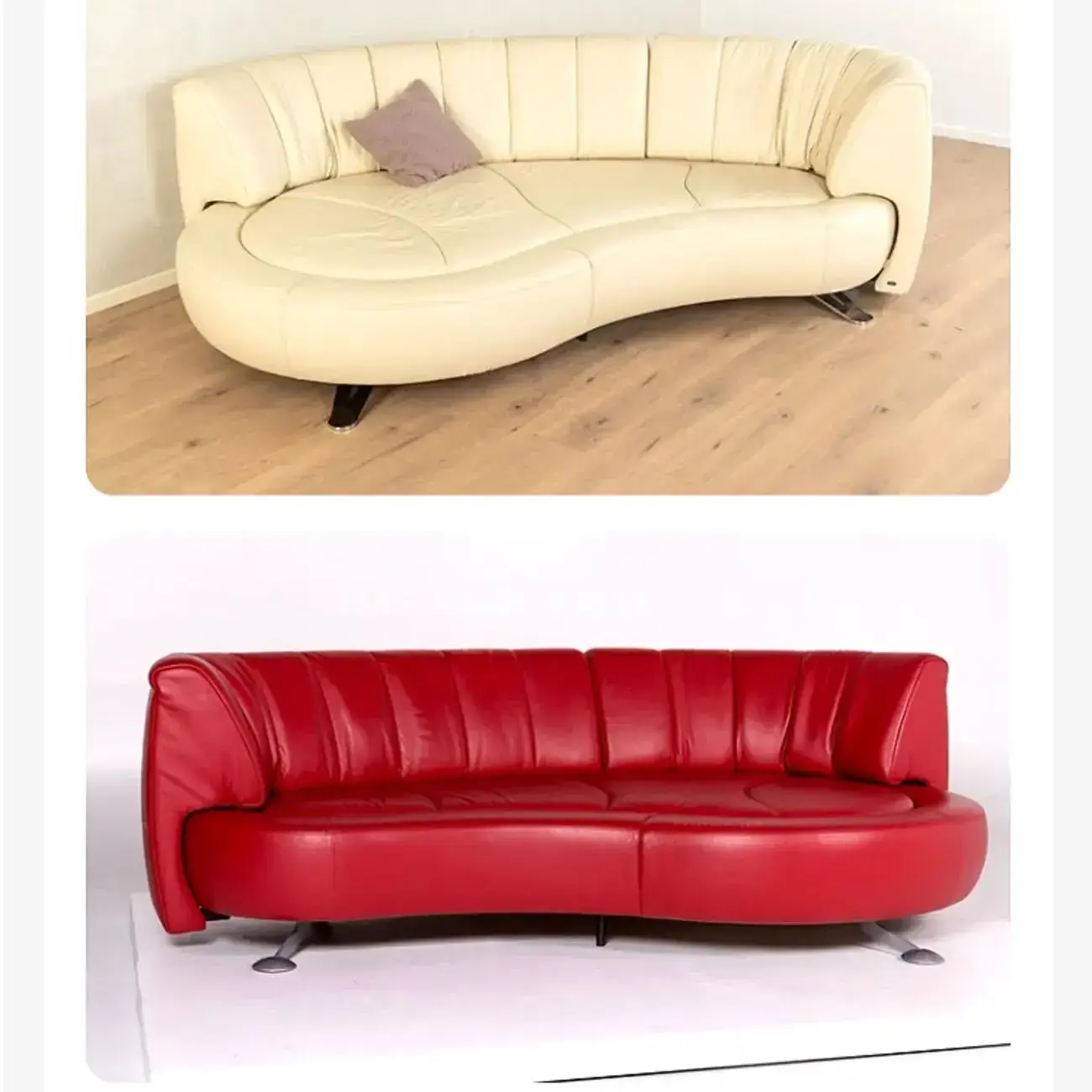 Globe Furnishings - Curved-Back Sliding Track Sofa