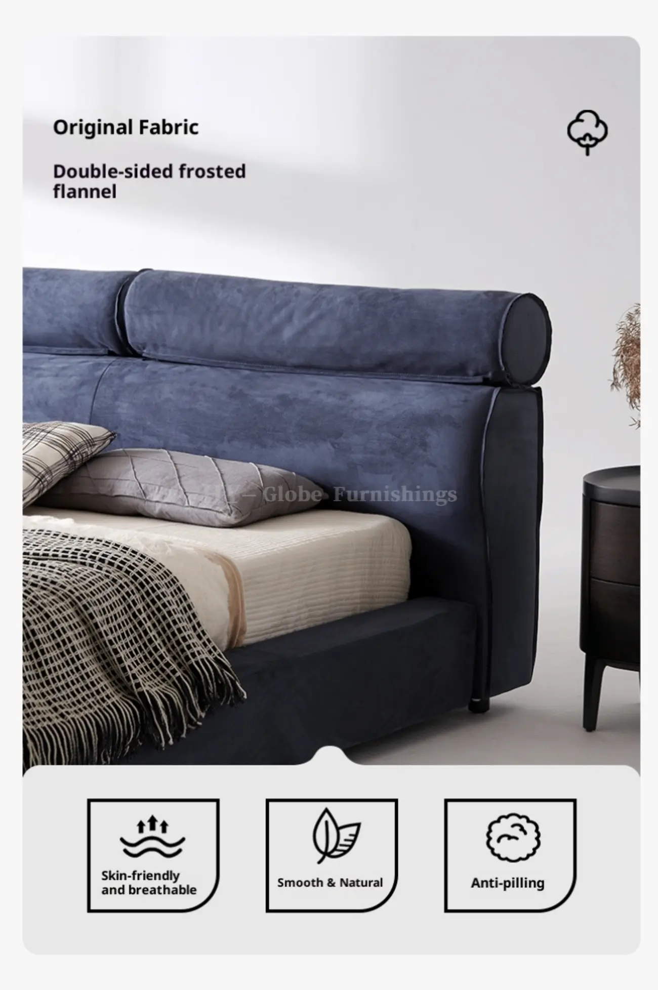 Globe Furnishings - Italian Minimalist Miami Bed