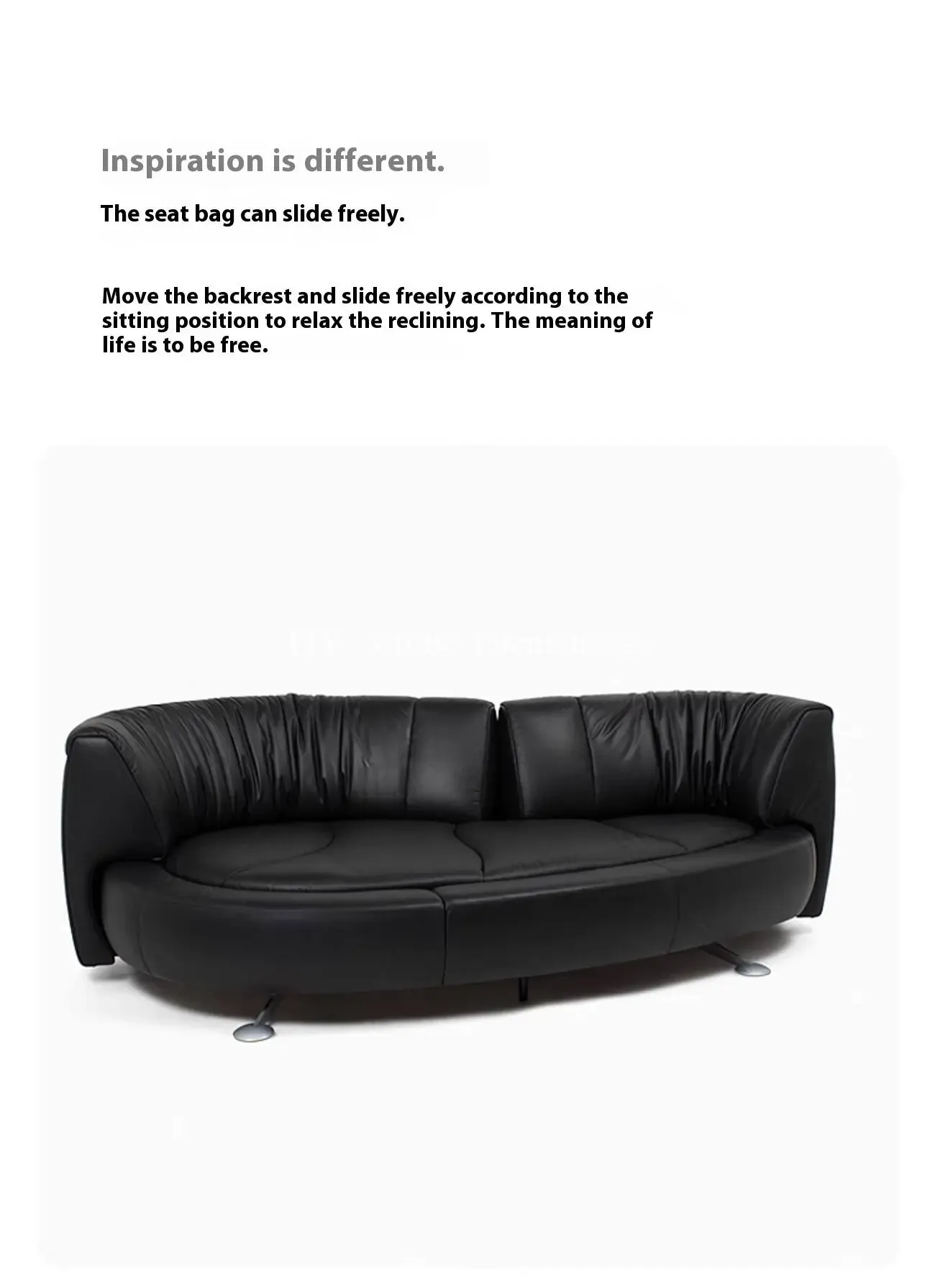 Globe Furnishings - Curved-Back Sliding Track Sofa