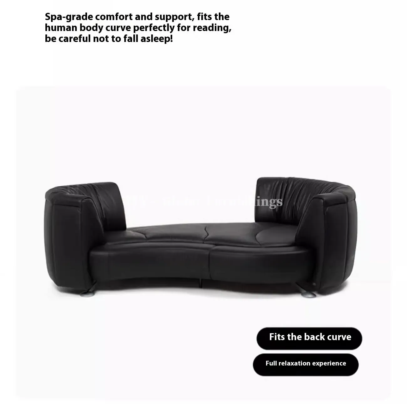 Globe Furnishings - Curved-Back Sliding Track Sofa