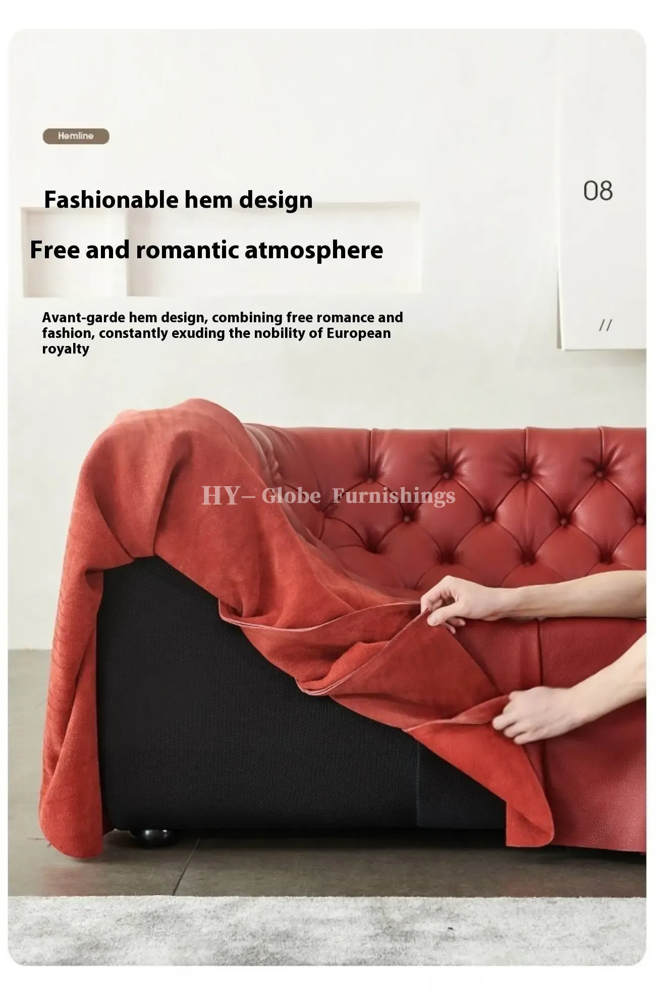 Globe Furnishings - Bohemian Skirted Sofa