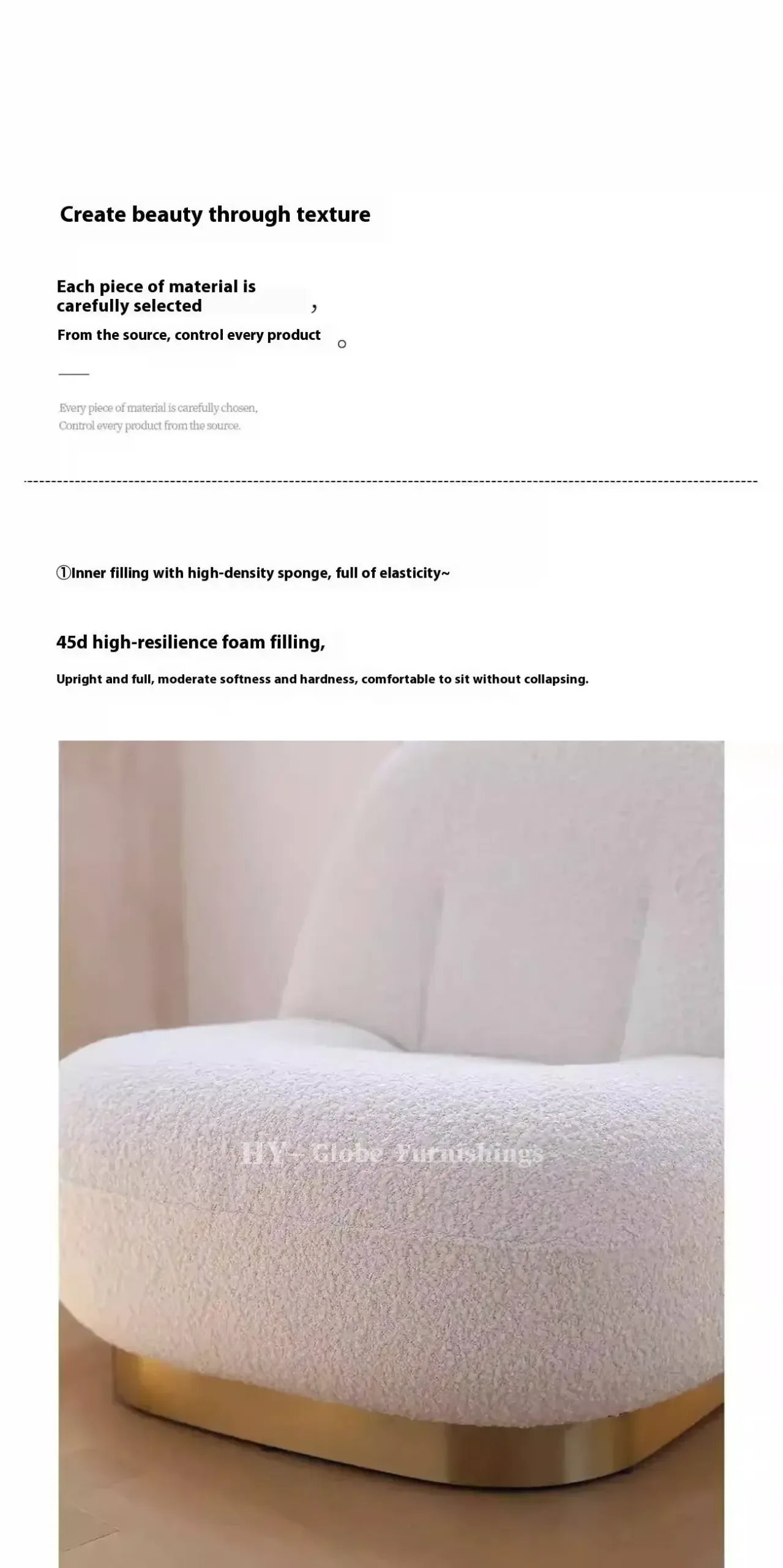 Globe Furnishings - Snowy Cloud Single Armchair
