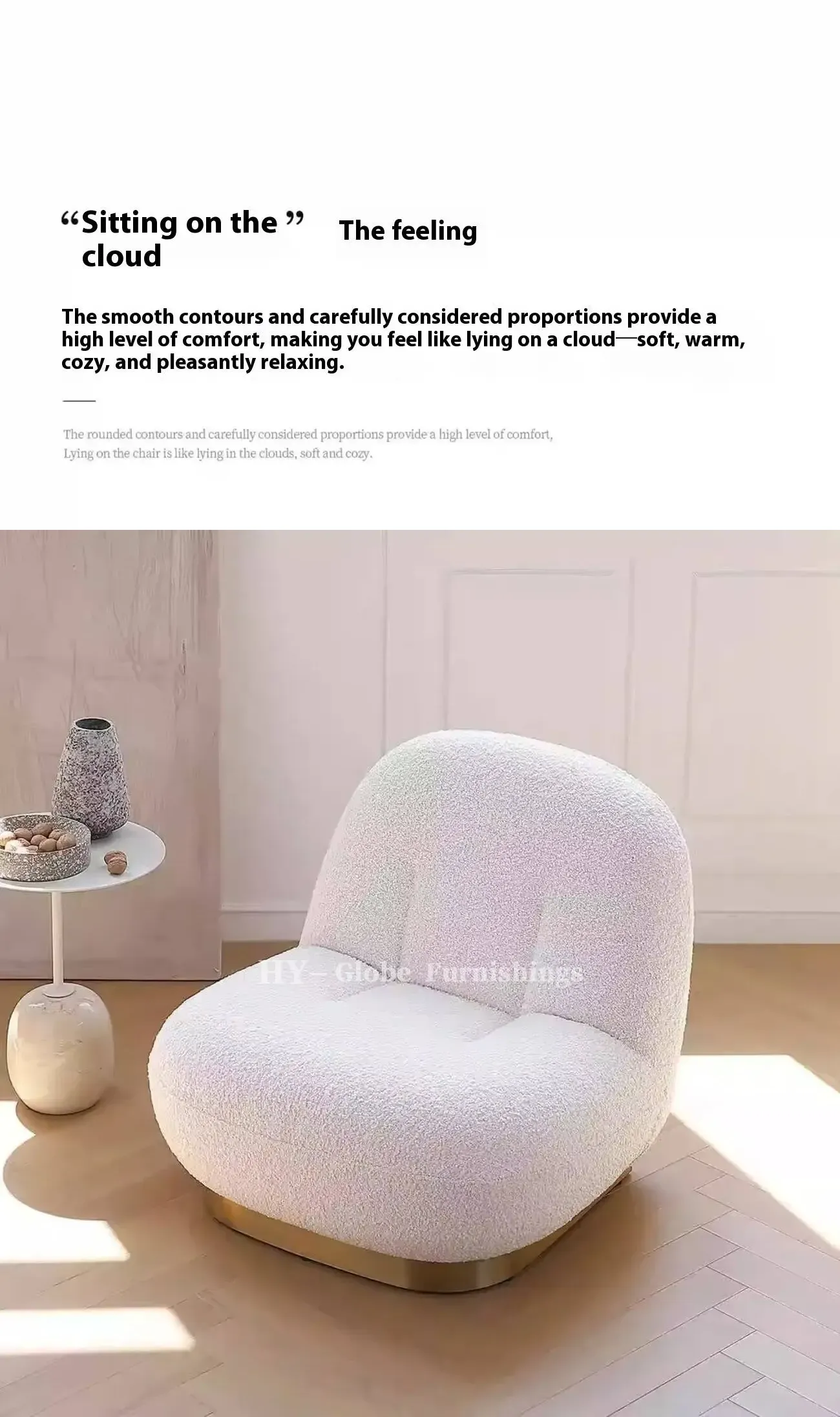 Globe Furnishings - Snowy Cloud Single Armchair