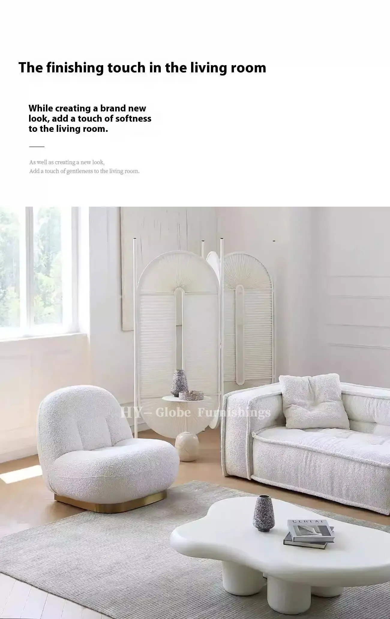 Globe Furnishings - Snowy Cloud Single Armchair