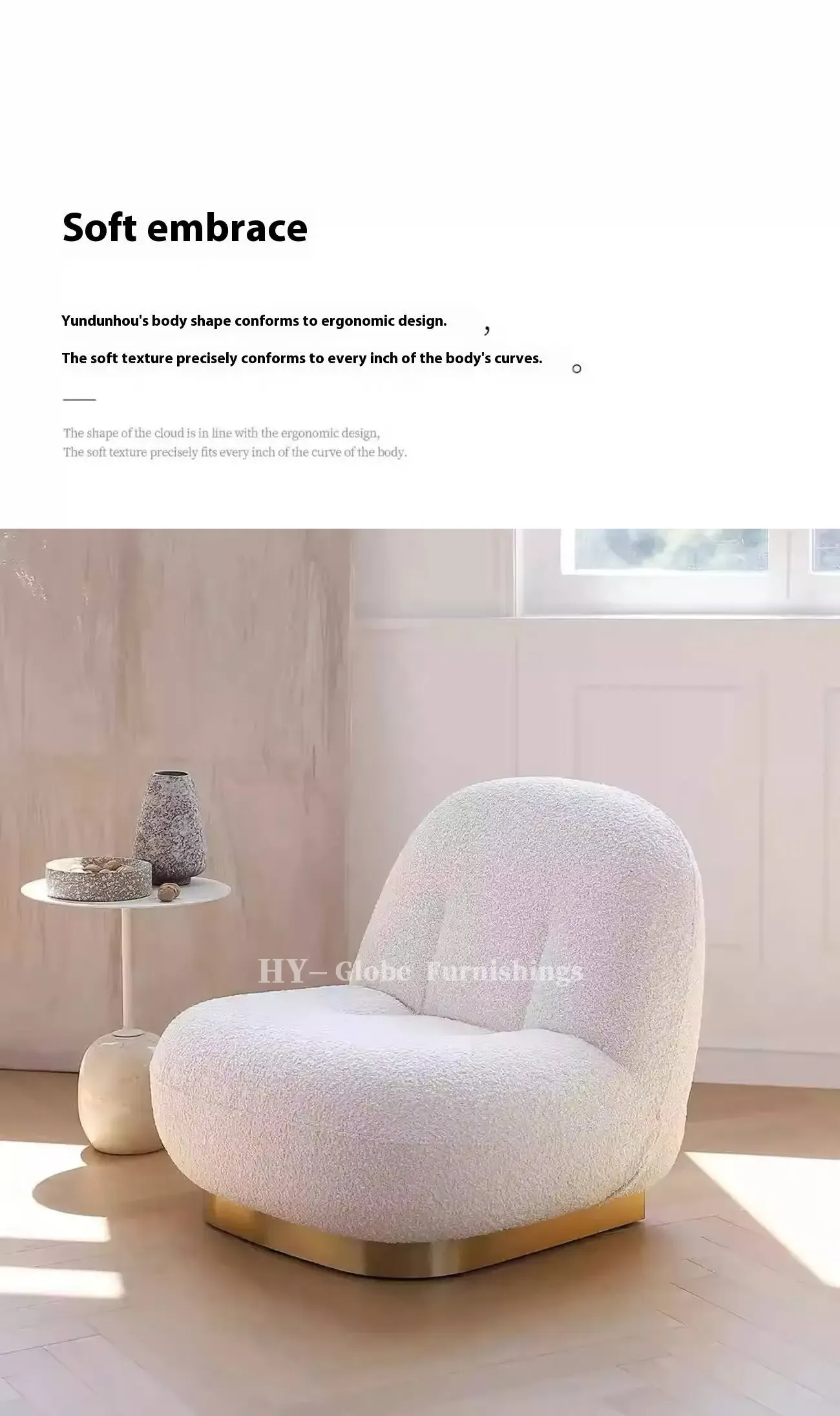 Globe Furnishings - Snowy Cloud Single Armchair